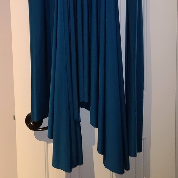 Dark Teal Multi Way Wrap Dress Size Small - Picture 3 of 9
